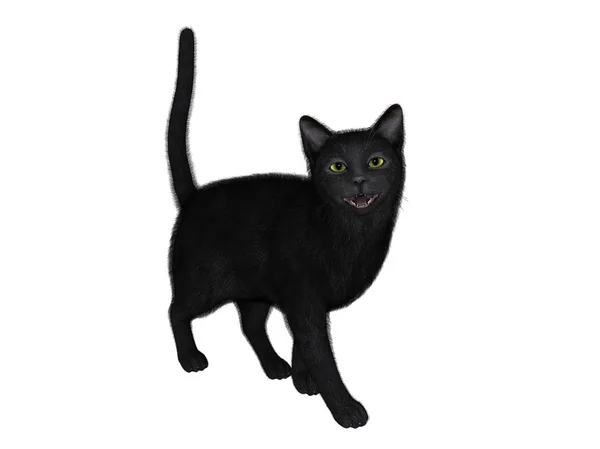 黒い猫の 3 d イラストレーション — ストック写真