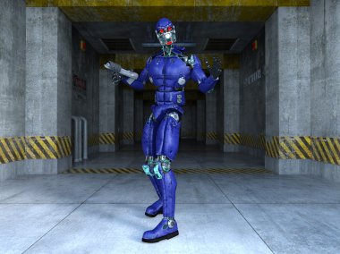 bir robot 3D çizimi