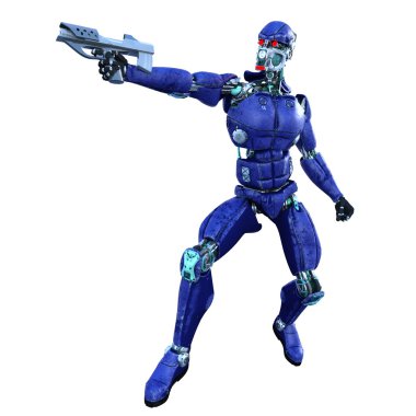 bir robot 3D çizimi