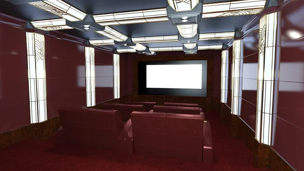 Illustration 3D d'une salle de théâtre — Photo