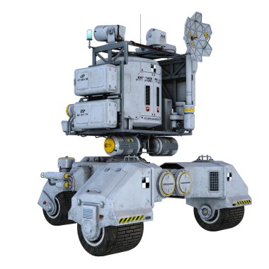 bir alanı rover 3D çizimi