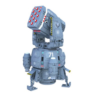 bir roketatar 3D çizimi