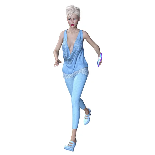 3D-Illustration einer jungen Frau — Stockfoto