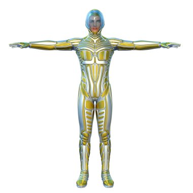 bir süper kahraman 3D çizimi