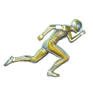 bir süper kahraman 3D çizimi