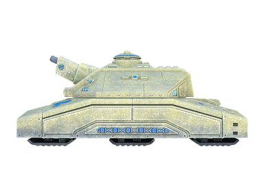 bir tank 3D çizimi
