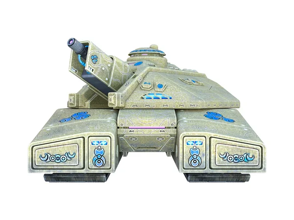 Bir tank 3D çizimi — Stok fotoğraf