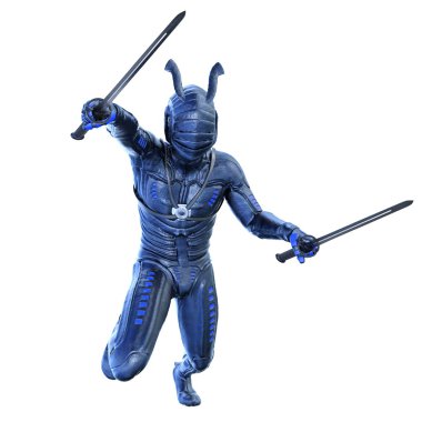 bir eskrimci 3D çizimi