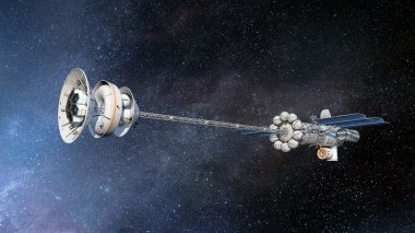 insan yapımı bir uydu 3D çizimi