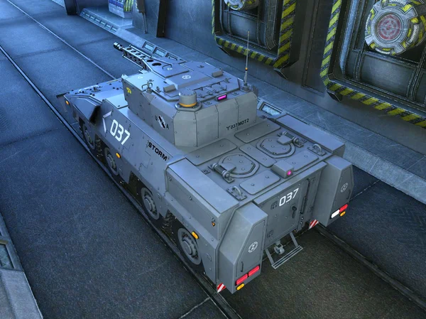 3D ілюстрація танка — стокове фото