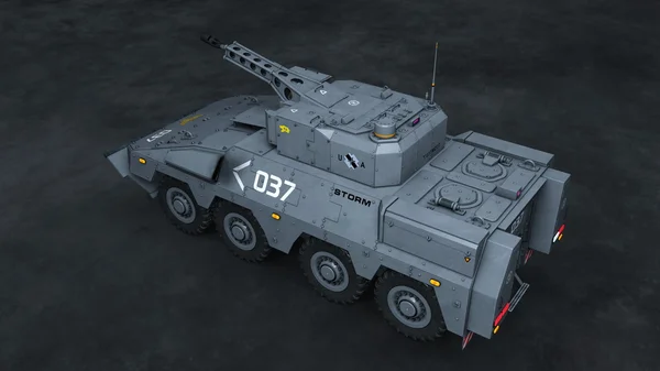 Bir tank 3D çizimi — Stok fotoğraf
