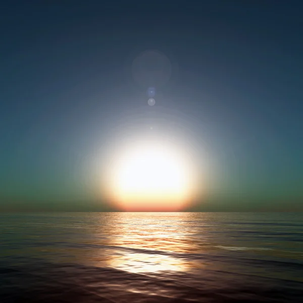 3D ilustracja Sunrise — Zdjęcie stockowe