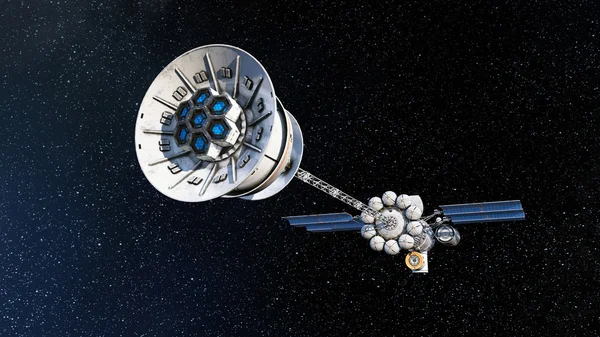3D illustration of a man-made satellite — Stock Photo, Image