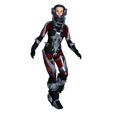 Süper bir kadın 3D çizimi