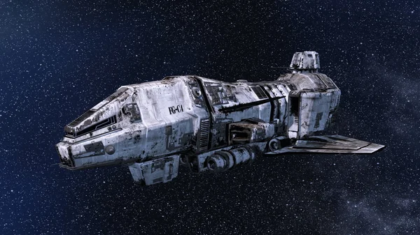 Bir uzay gemisi 3D çizimi — Stok fotoğraf