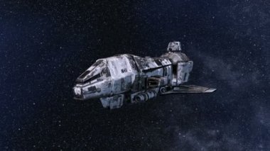 bir uzay gemisi 3D çizimi