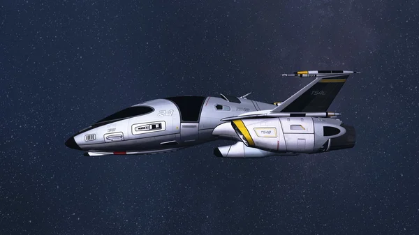 3D ілюстрація космічного корабля — стокове фото