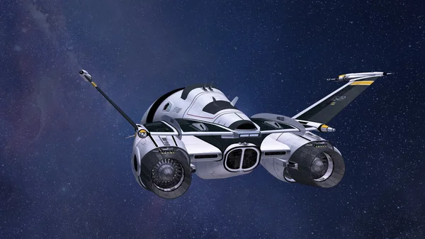 Ilustração 3D de uma nave espacial — Fotografia de Stock