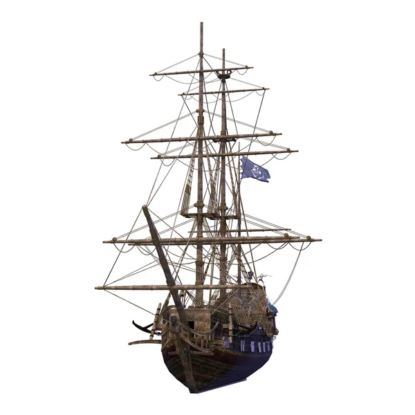 Illustrazione 3D di una barca a vela — Foto Stock