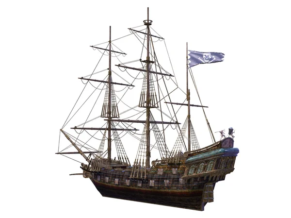 3D illustratie van een zeilboot — Stockfoto
