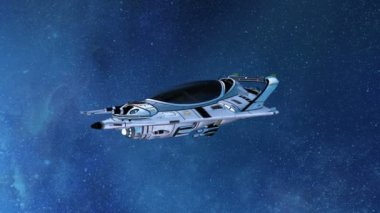 bir uzay gemisi 3D çizimi