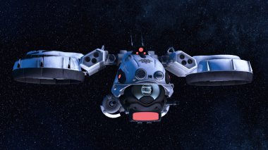 bir uzay gemisi 3D çizimi