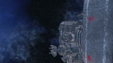 bir uzay gemisi 3D çizimi