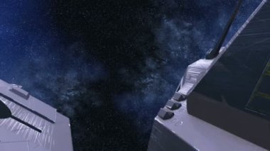 bir uzay gemisi 3D çizimi