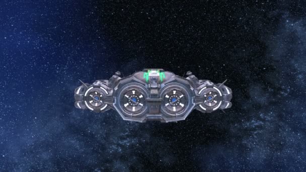 一艘宇宙飞船三维图 — 图库视频影像
