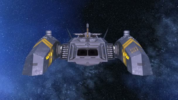 Ilustrație 3D a unei nave spațiale — Videoclip de stoc