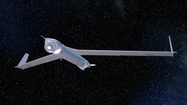 bir uzay gemisi 3D çizimi