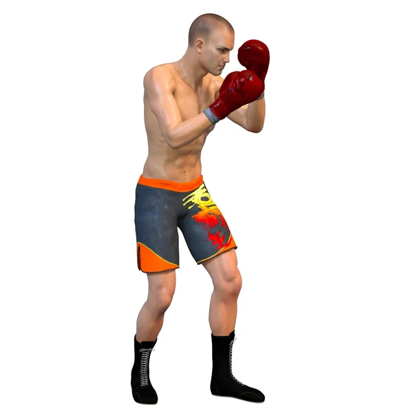 3D ilustracja bokser — Zdjęcie stockowe