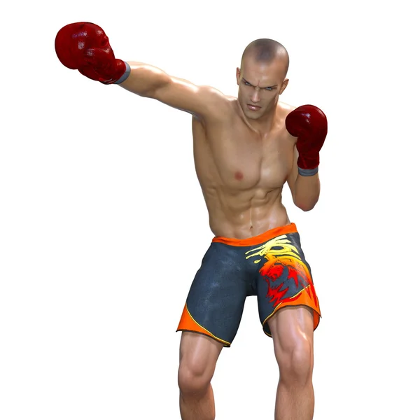 3D-Illustration eines Boxers — Stockfoto