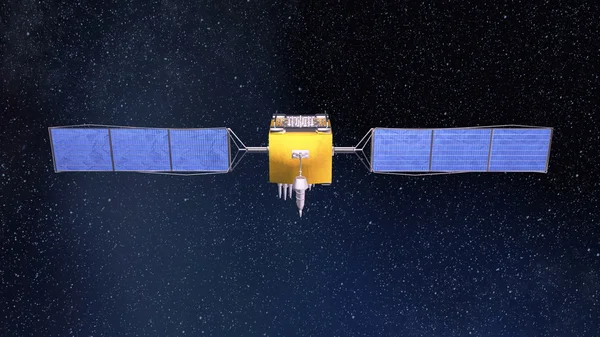 3D illustration of man-made satellite — Stock Photo, Image