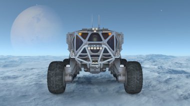 bir alanı rover 3D çizimi