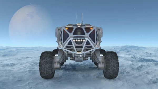 Illustrazione 3D di un rover spaziale — Foto Stock