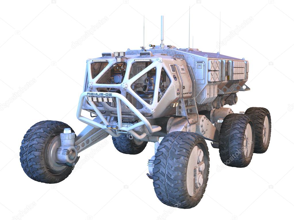 3D illustration of a space rover