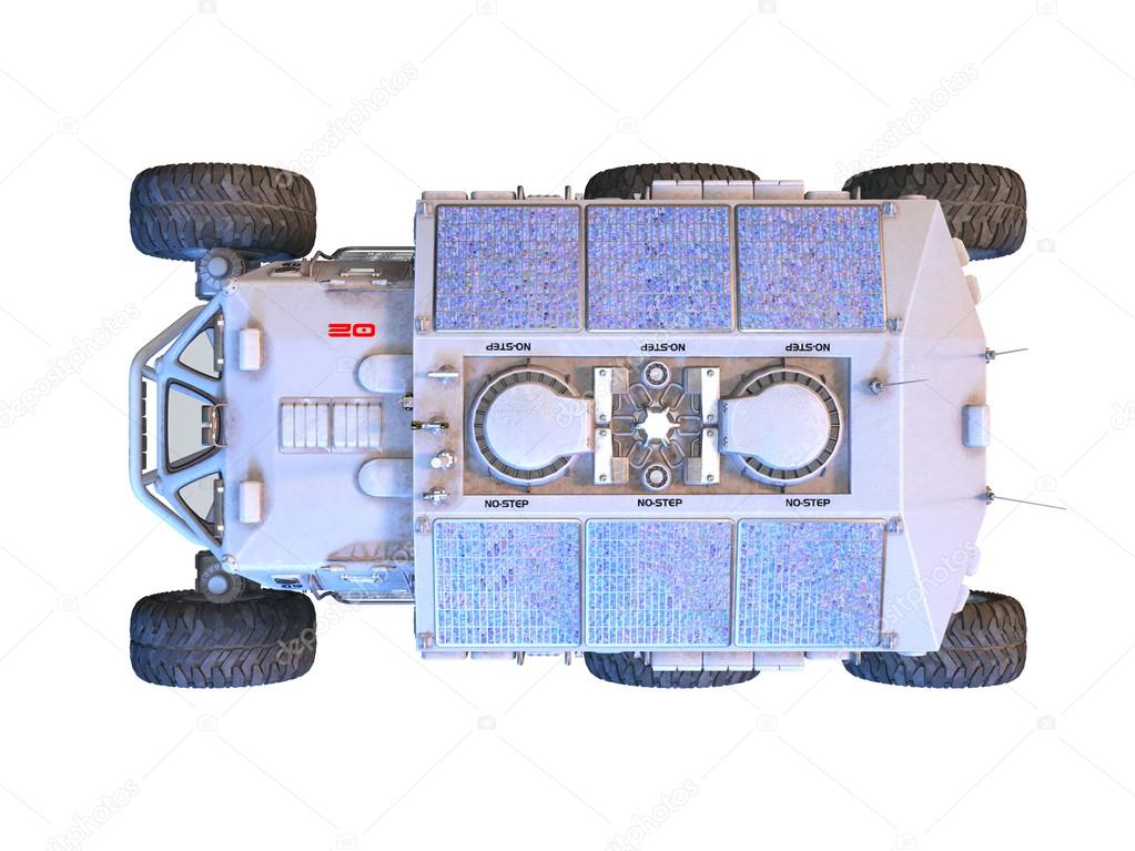 3D illustration of a space rover