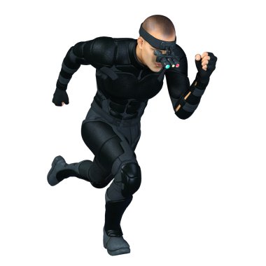 bir süper kahraman 3D çizimi