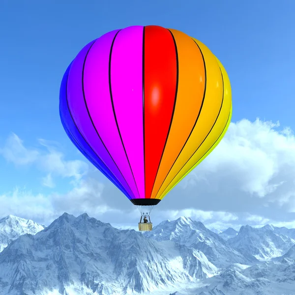 3D-Illustration des Heißluftballons — Stockfoto