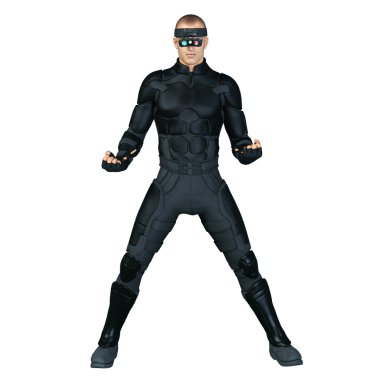 bir süper kahraman 3D çizimi