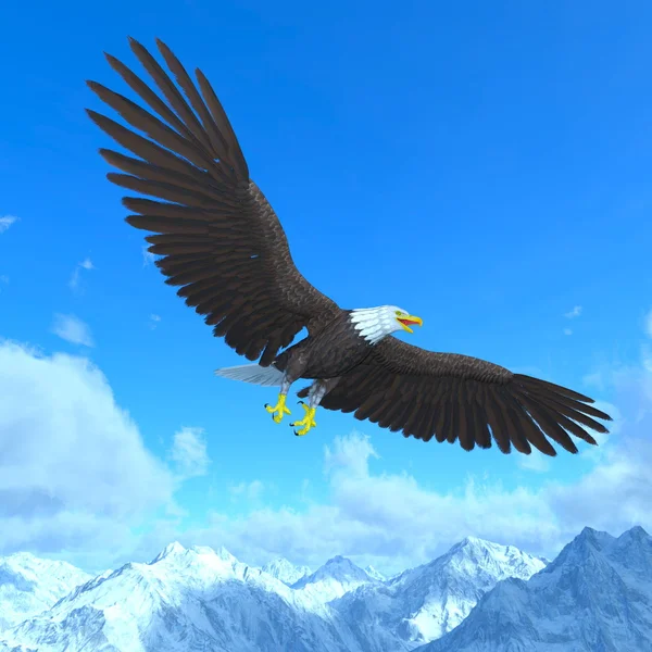 3D ilustracja bald Eagle — Zdjęcie stockowe