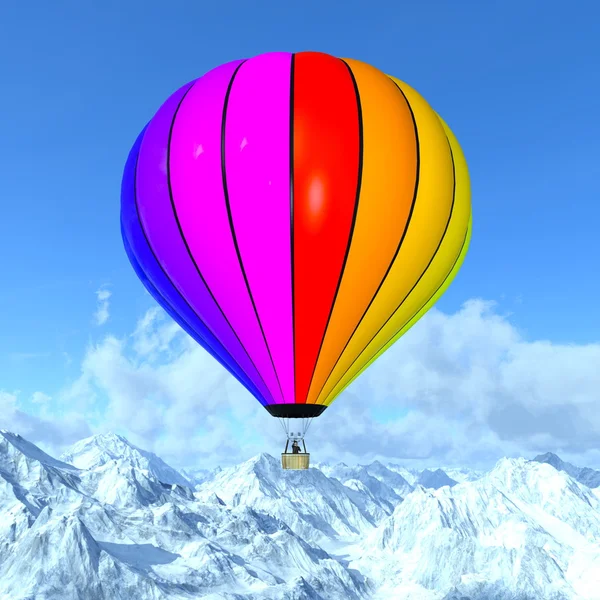 3D-Illustration des Heißluftballons — Stockfoto