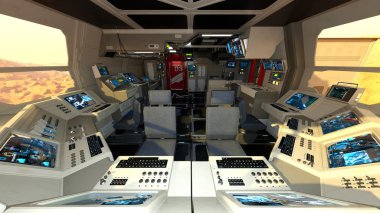 kontrol odası 3D çizimi