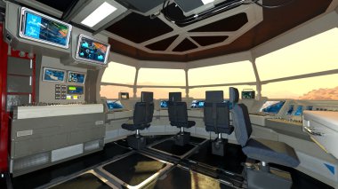 kontrol odası 3D çizimi