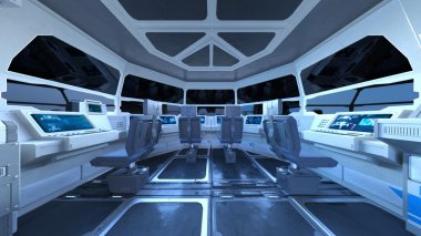 kontrol odası 3D çizimi