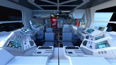 kontrol odası 3D çizimi