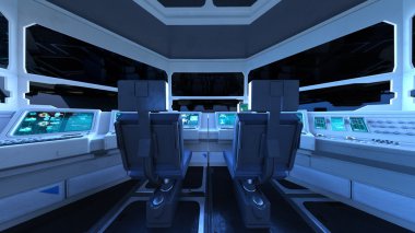 kontrol odası 3d cg render