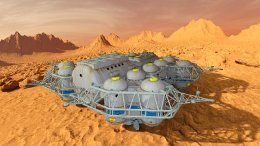 Uzay istasyonunun 3d cg görüntülemesi