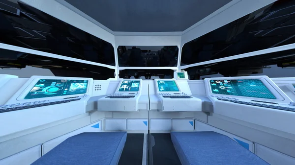 3D CG rendering of control room — Stock Photo, Image
